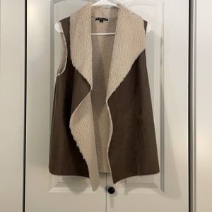 Furry faux suede vest